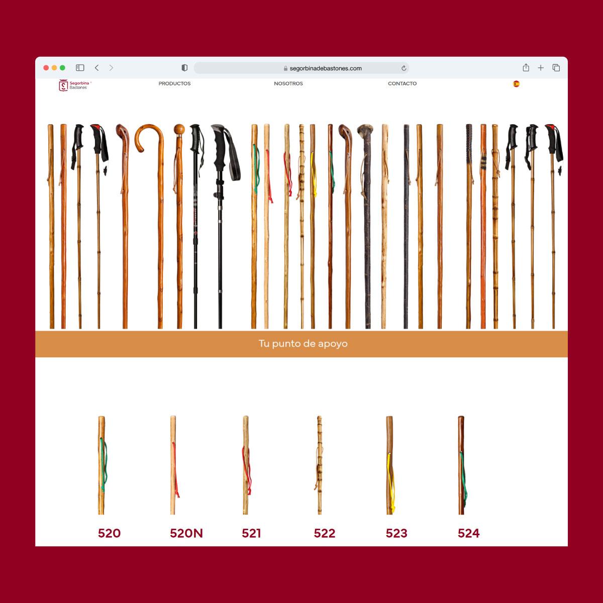 Web de la empresa de bastones de madera Segorbina de Bastones en Segorbe
